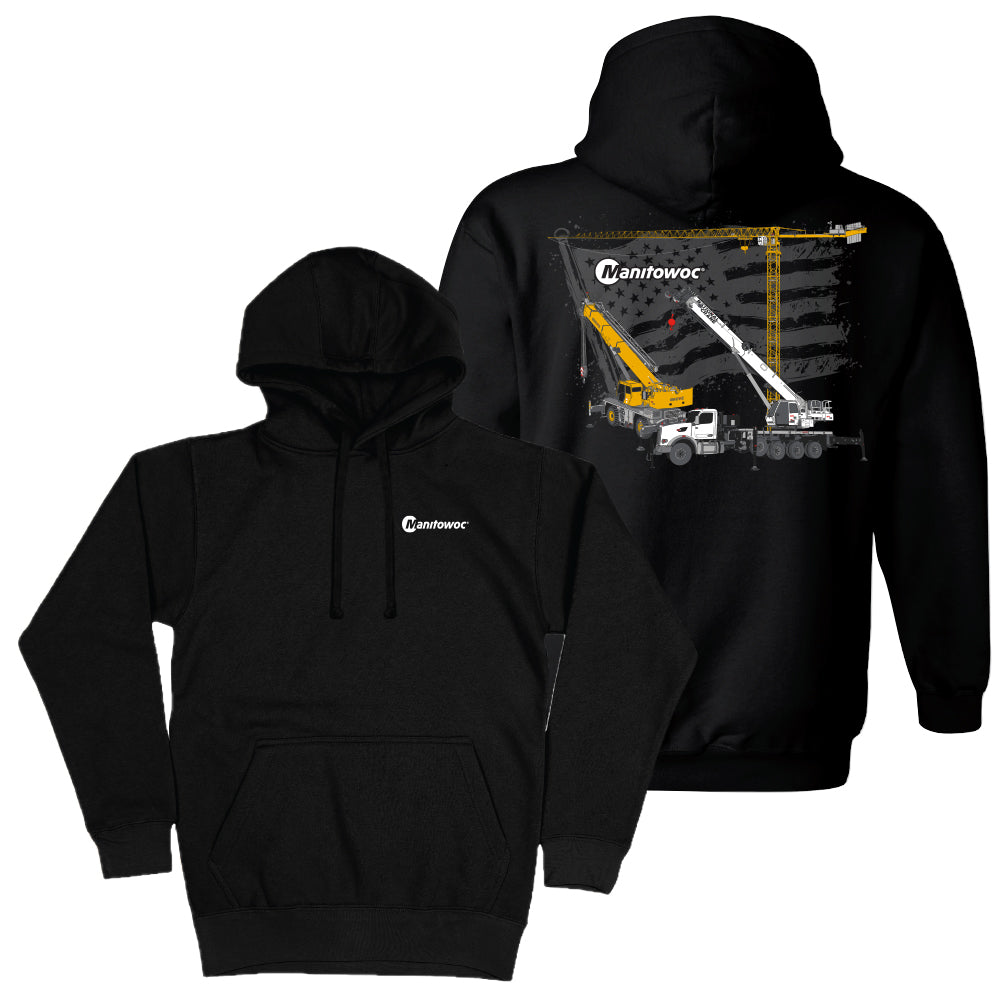 Manitowoc Hoodie with Cranes Design