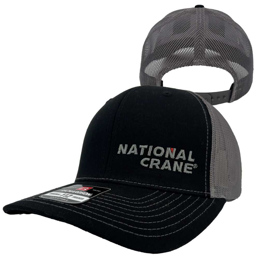 National Crane Richardson Black/Charcoal Mesh Back Trucker Cap