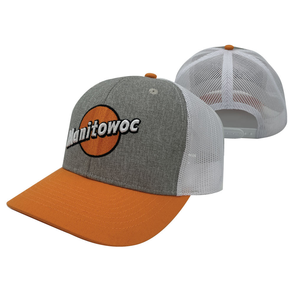 Manitowoc Vintage Heather Grey/Orange/White Cap