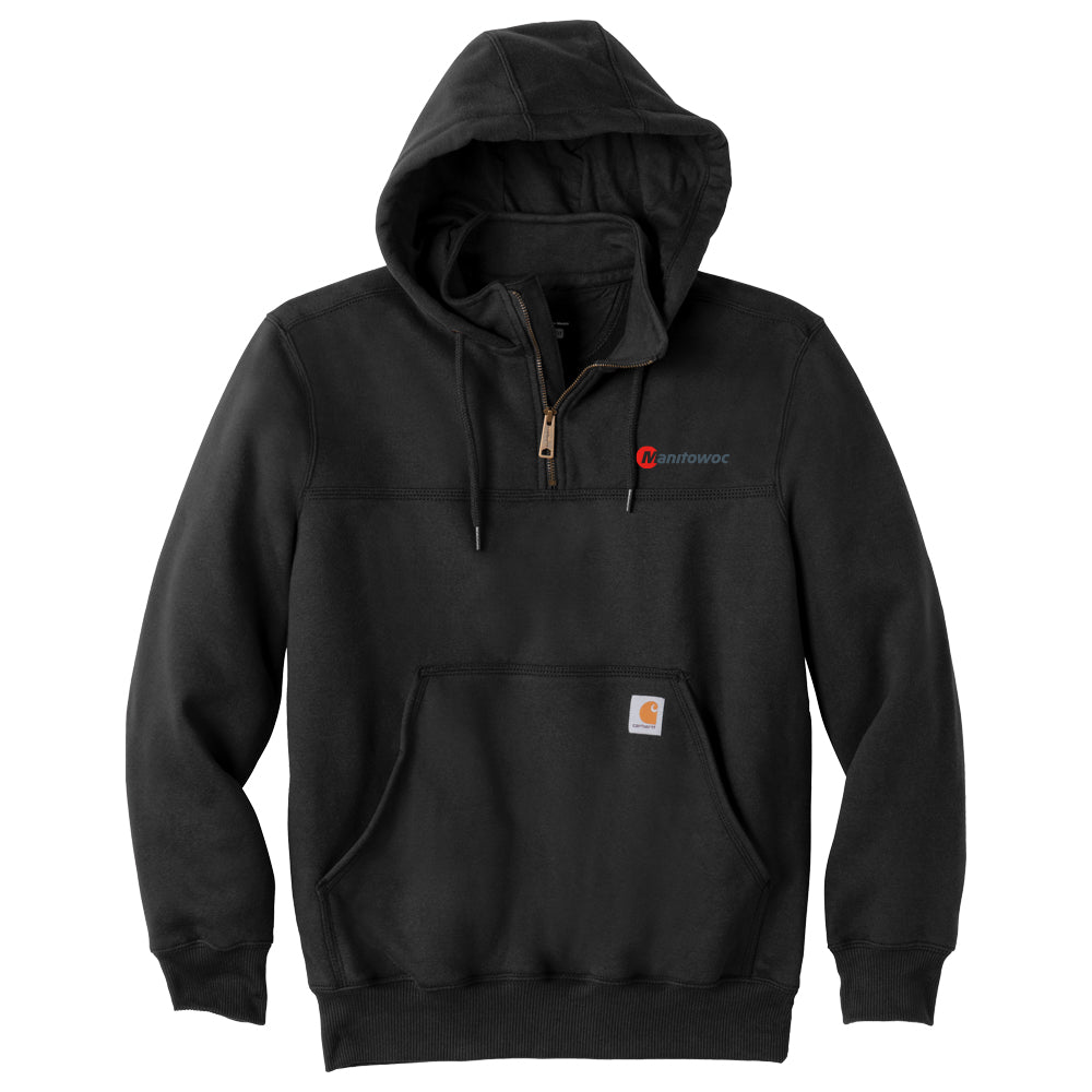Manitowoc Carhartt Rain Defender Paxton Heavyweight Hooded Zip Mock Sweatshirt