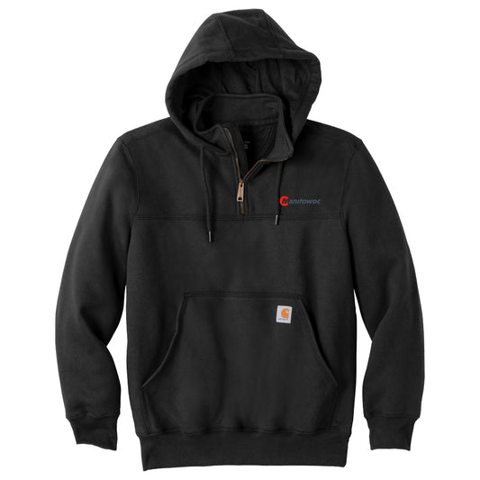 Manitowoc Carhartt Rain Defender Paxton Heavyweight Hooded Zip Mock Sweatshirt