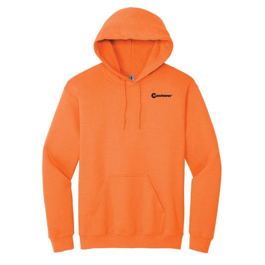 Manitowoc Safety Orange Hooded Pullover Sweatshirt