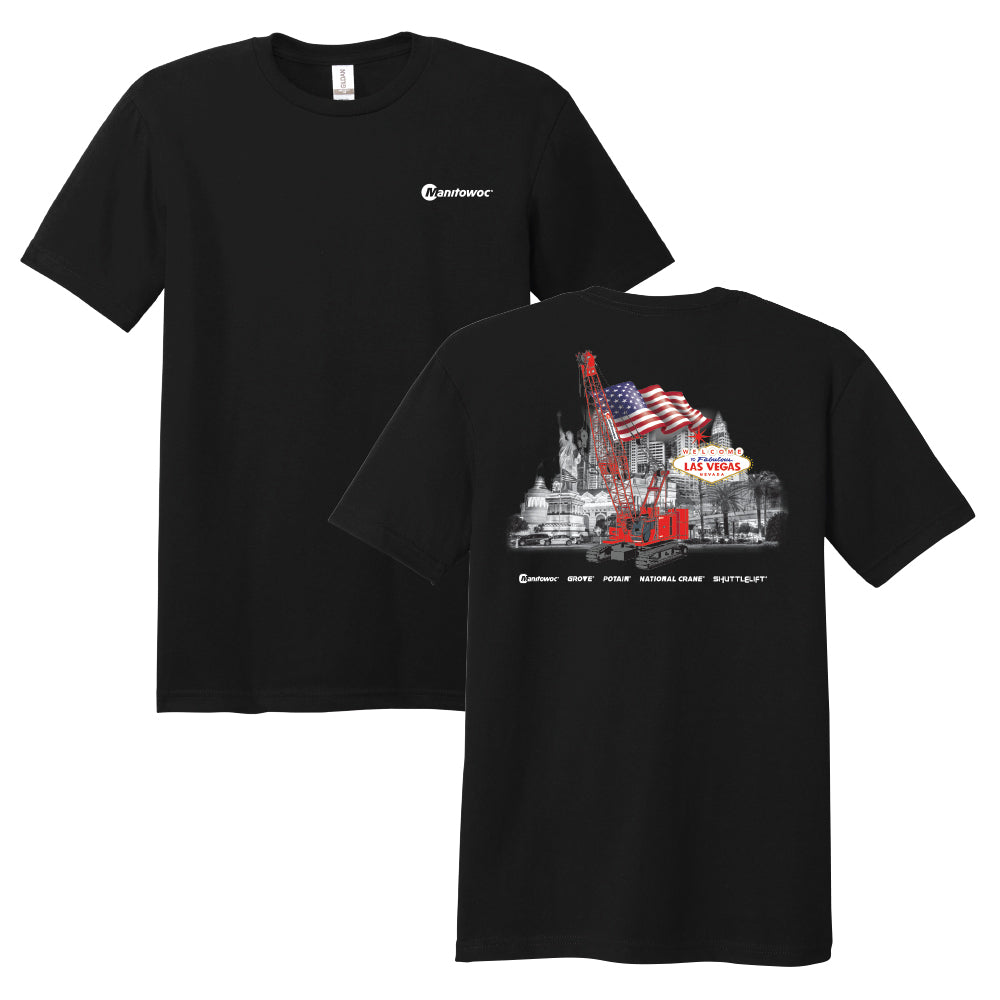 Manitowoc Vegas Skyline Black T-Shirt