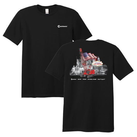 Manitowoc Vegas Skyline Black T-Shirt
