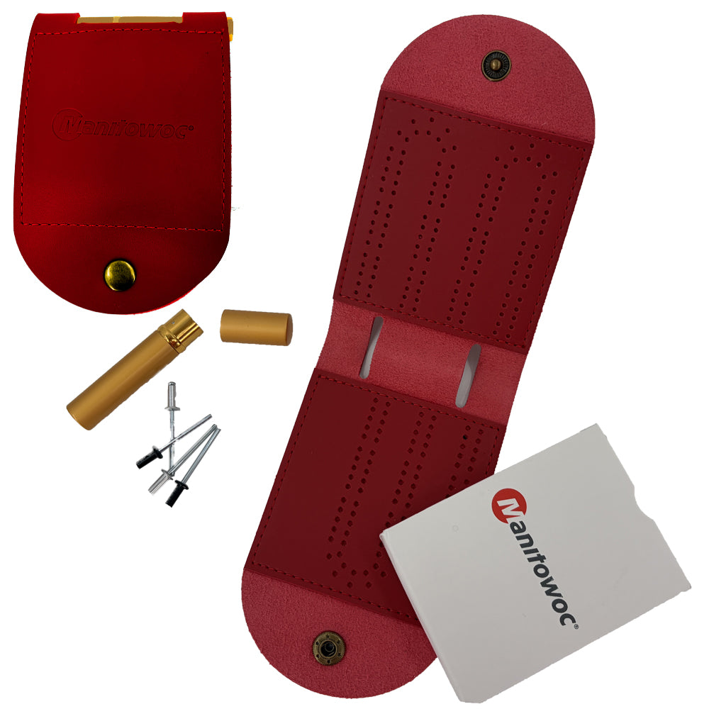 Manitowoc Travel Cribbage Board with Deck of Cards