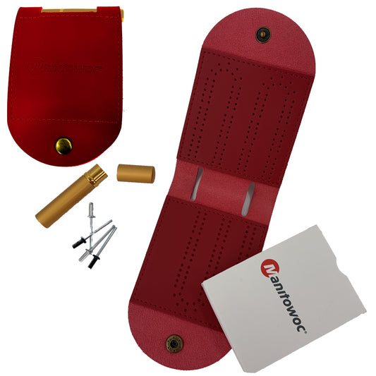 Manitowoc Travel Cribbage Board with Deck of Cards