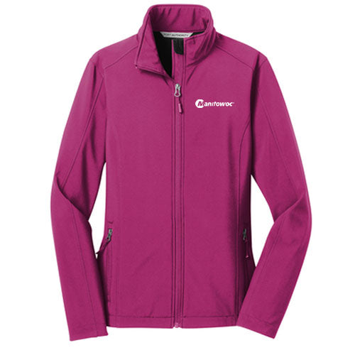 Manitowoc Ladies Pink Soft Shell Jacket